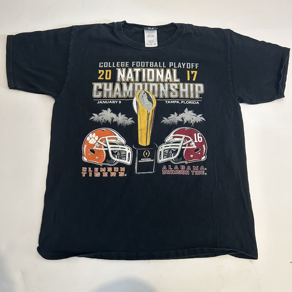 Alabama Crimson Tide Vs Clemson Tigers 2017 National Championship Shirt Youth XL